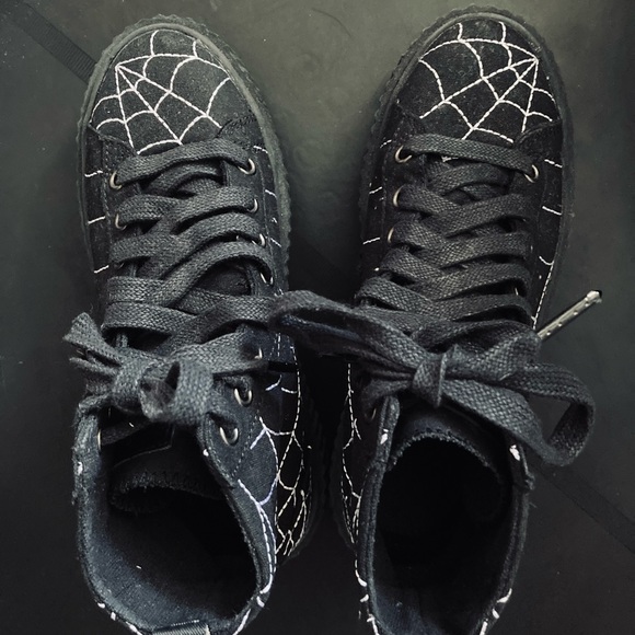 DEMONIA - SPIDER WEB “Sneeker” Creeper Boots - Brand New! - Size 6 UK 4 /37 US 6 - Picture 2 of 7